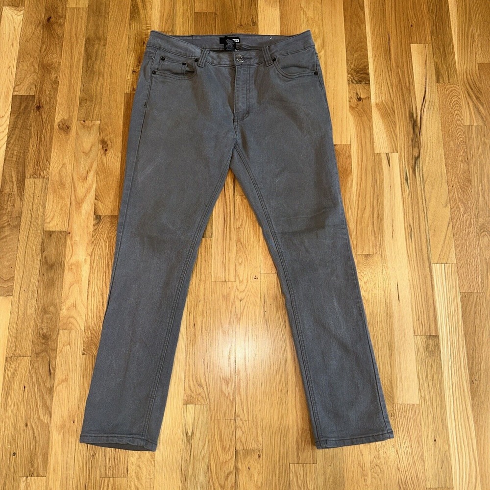 HYPE Men's Skinny Stretch Jeans Size 36x30 Gray Casual‎ Pants Good Condition